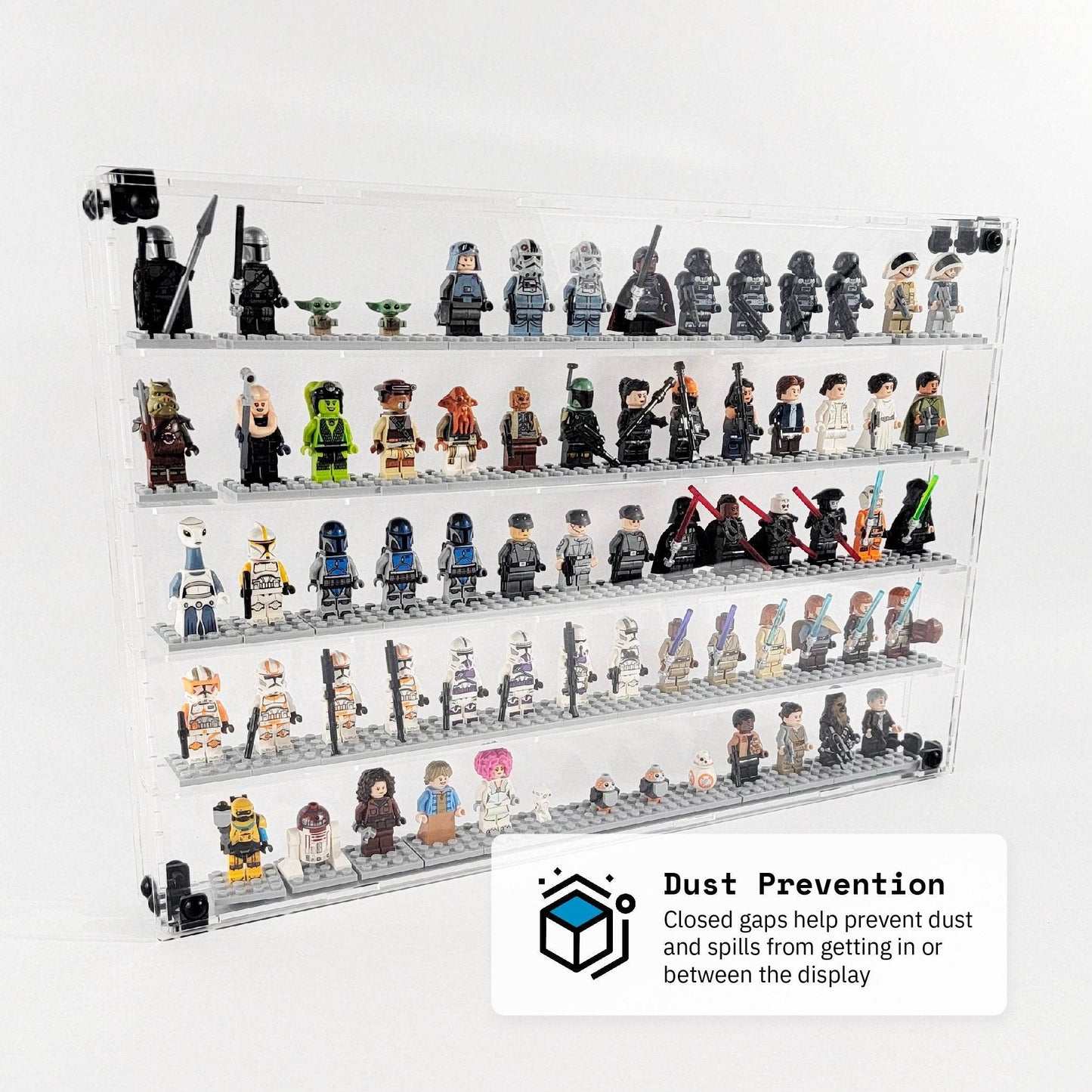70 Miniature Figure Display Case (Classic V1) - Black / UV Blocking