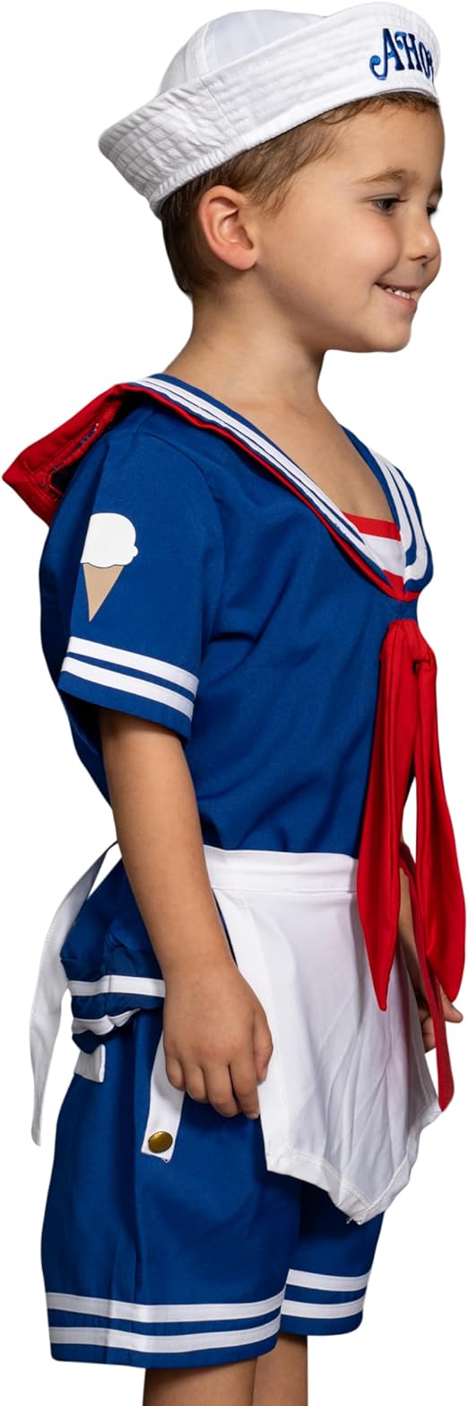 Scoops Ahoy Ice Cream Shop Sailor Kids Costume Set