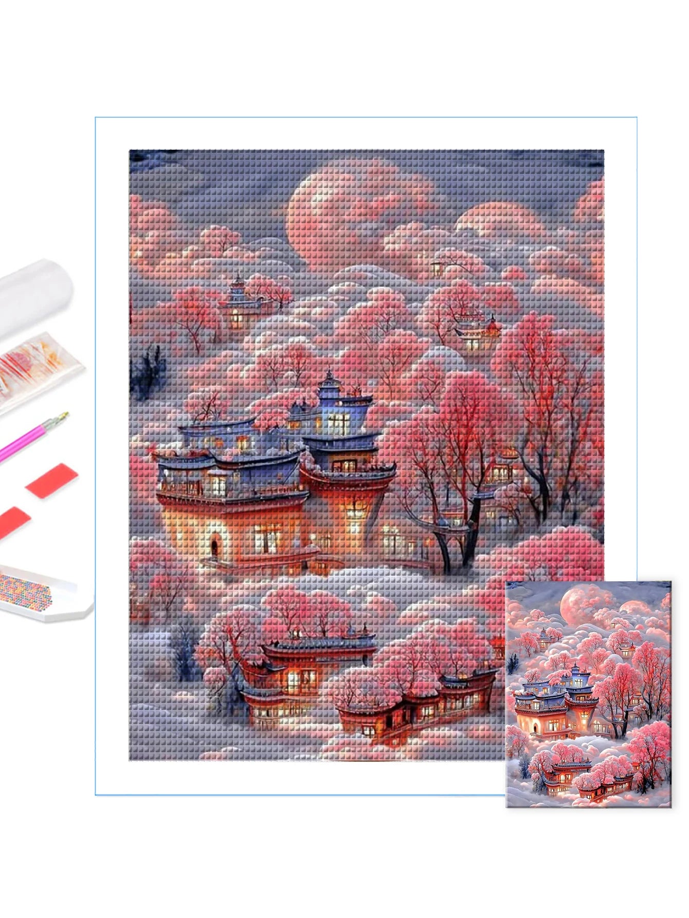 Sea Of Clouds Castle Dream Scenery Personality DIY Full Drill Diamond Decorative Painting