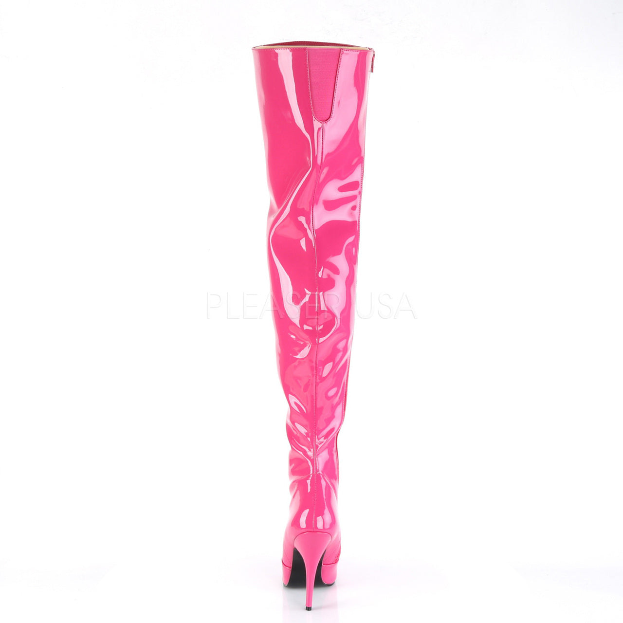 5" Heel Hot Pink Classic Plain Thigh Boots*