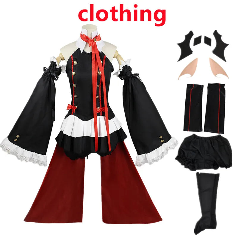 Seraph Of The End Krul Tepes Cosplay Costume Uniform Anime Owari no Seraph Witch Vampire Curl tepes Clothes For Women