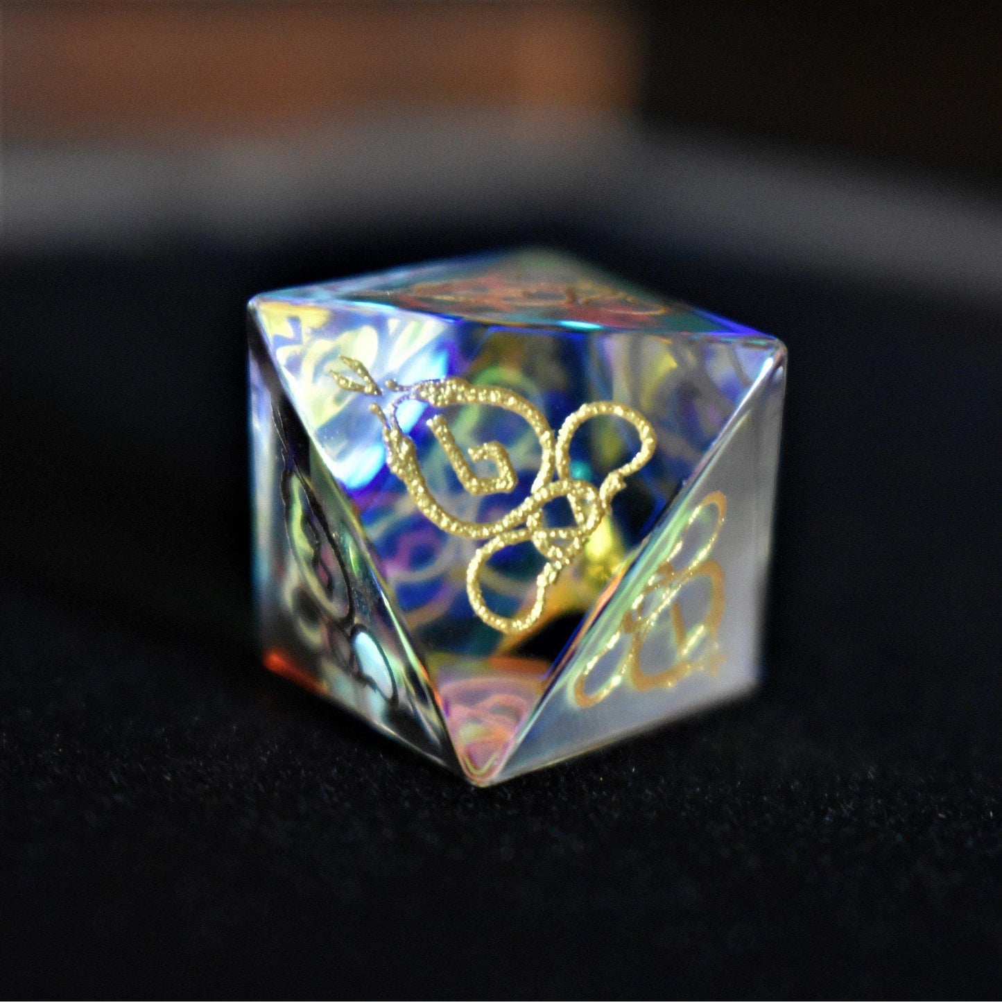 Serpent of Midgard Prism Glass Dice Set