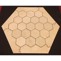 Catan Compatible Blank Wood Game Board Set and Border Pieces - 