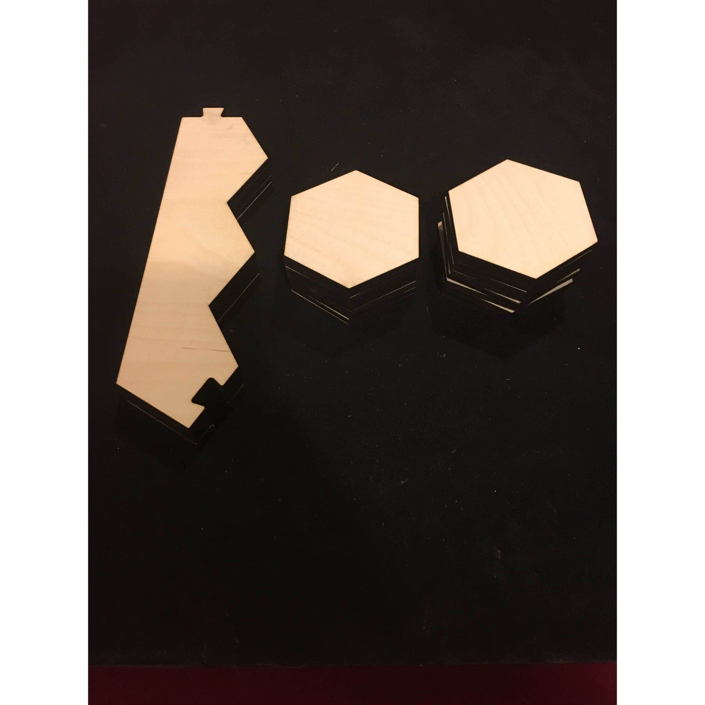 Catan Compatible Blank Wood Game Board Set and Border Pieces - 