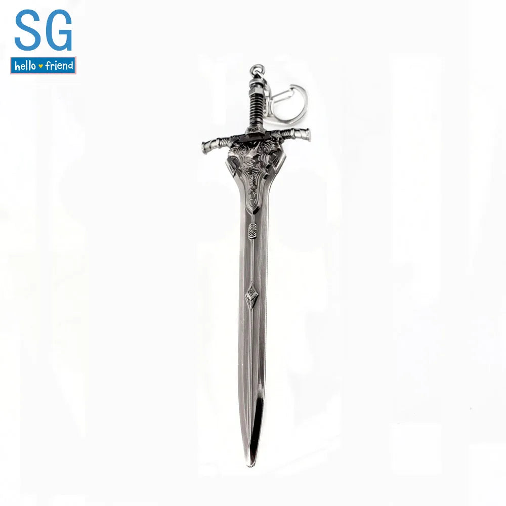 SG High Quality Dark Souls 3 Artorias Sword Keychains Pendants Abyss Walker Knights Sword Men Car Bag Keyring Cosplay Jewelry