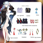 Shenhe Cosplay Costume - Costume Wig / XS / Genshin Impact