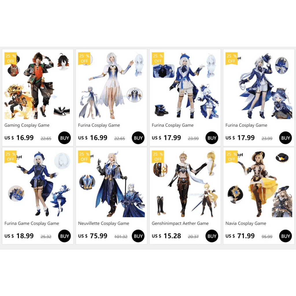 Shenhe Cosplay Costume - Costume Wig / XS / Genshin Impact