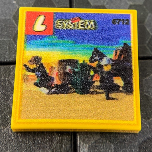 Sheriff's Showdown Western Set 6712 - Custom Printed 2x2 Tile