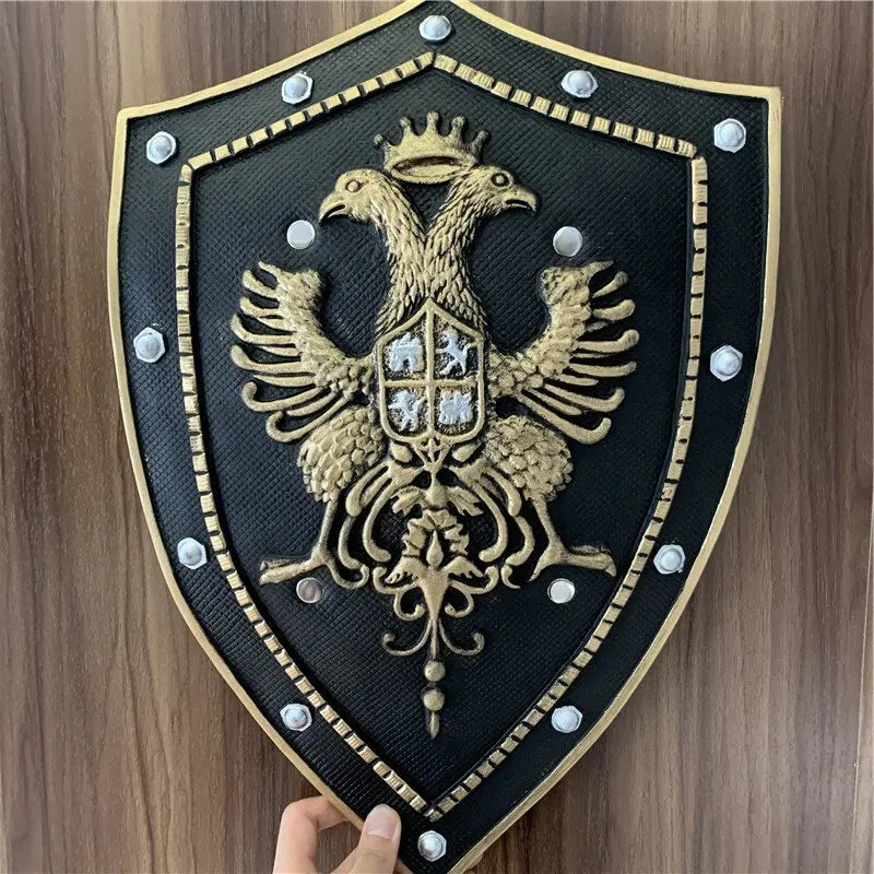 Shield Medieval Warrior Royal Guard Black Eagle pu