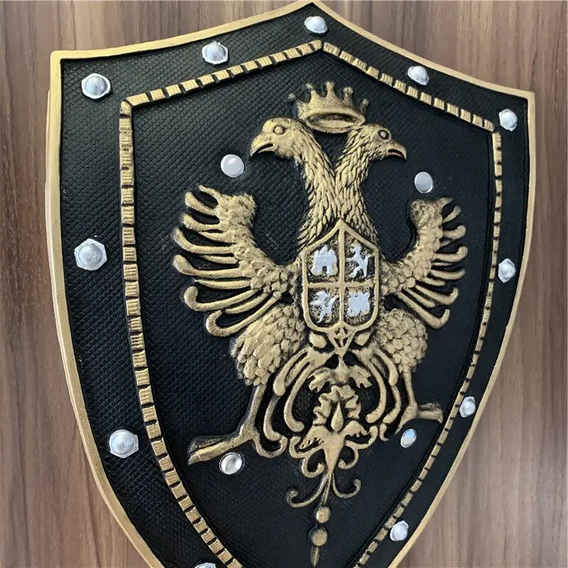 Shield Medieval Warrior Royal Guard Black Eagle pu