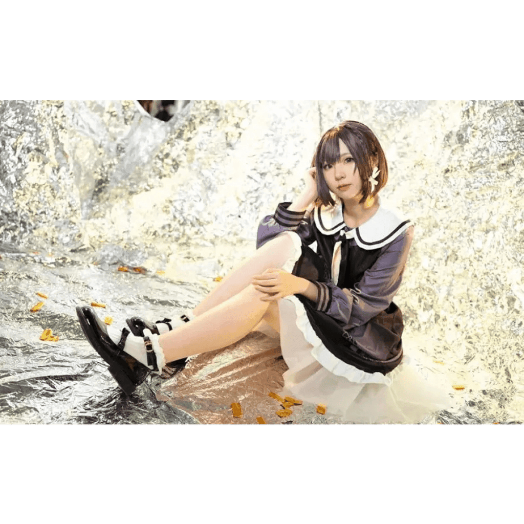 Shinonome Ena Cosplay Costume – Project Sekai School Uniform with Wig - S / Costume