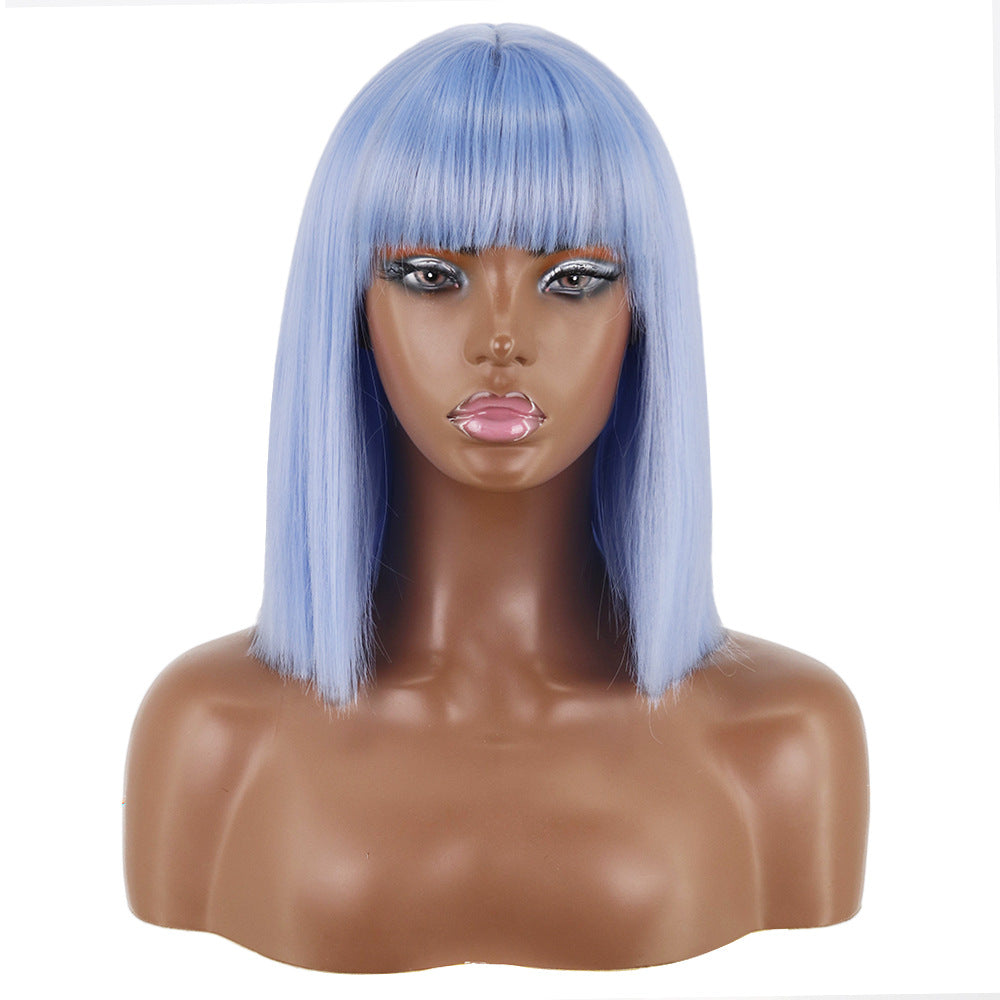 Short Straight Bangs Chemical Fiber Wig