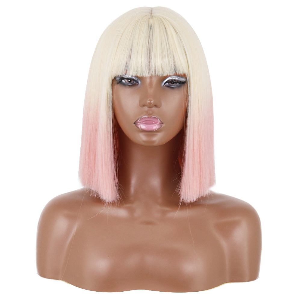 Short Straight Bangs Chemical Fiber Wig