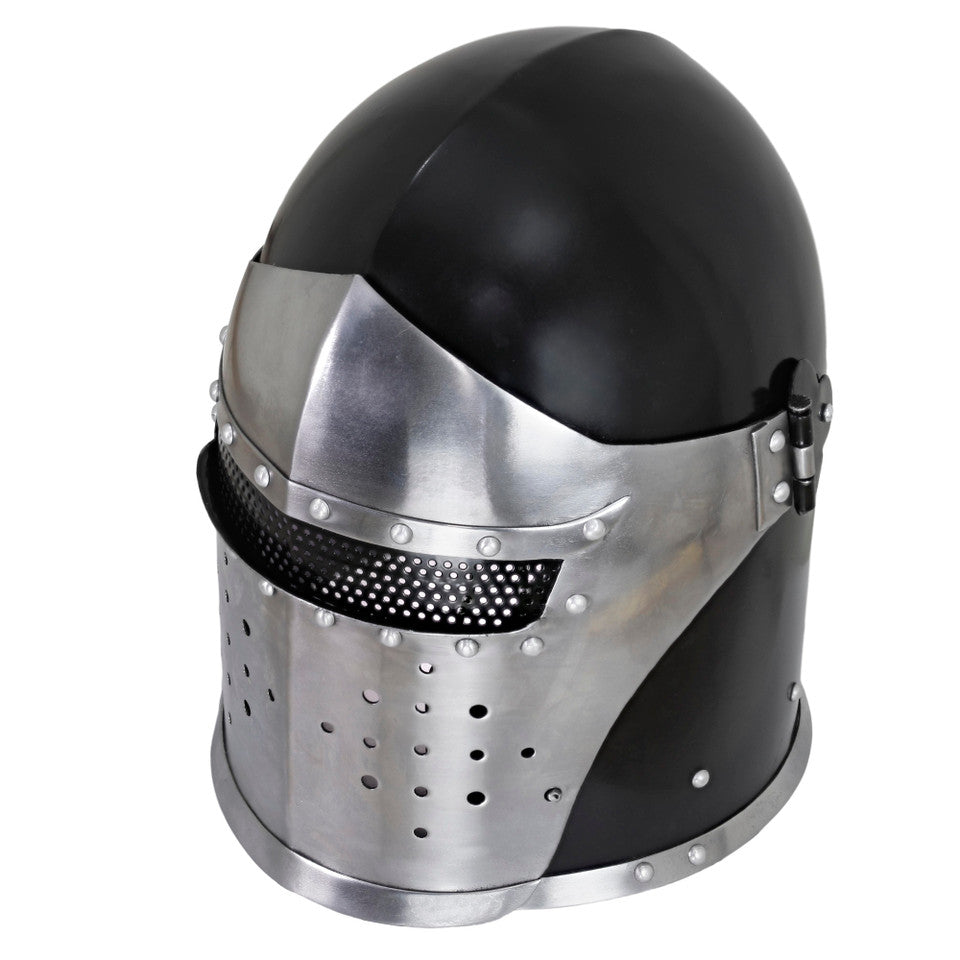 Siege Sentinel Dual Tone Visored Barbuta Helmet