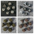 Silver Metal d20 Dice Cage Necklace Set Ruby Dragon's Eye