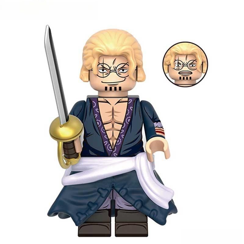 Silvers Rayleigh from One Piece Lego Anime Minifigures Custom Toys set s7