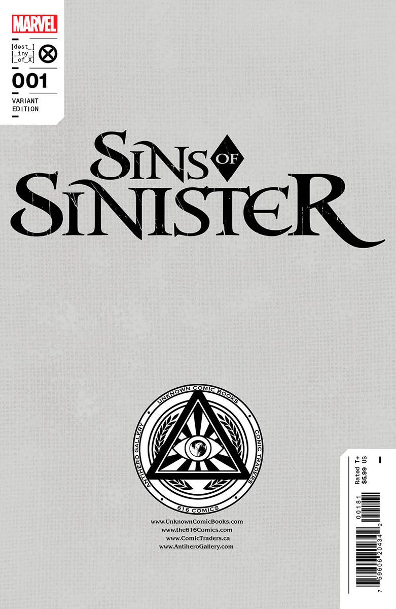 Sins Of Sinister #1 Unknown Comics Kaare Andrews Exclusive Virgin Var (01/25/2023)