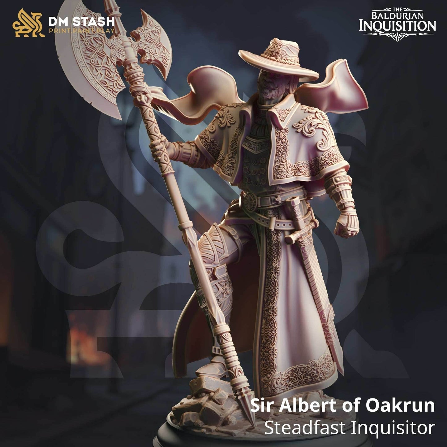 Sir Albert of Oakrun, Steadfast Inquisitor (Male Human Fighter) - 32mm Scale