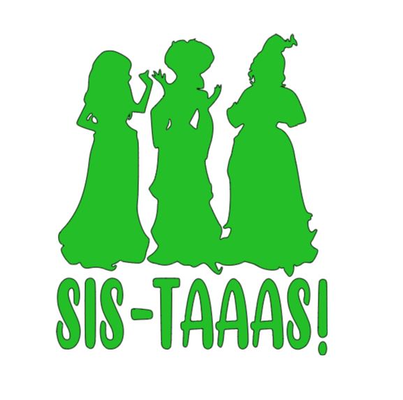 Sistahs Hocus Pocus Witch Vinyl Decal Sticker Halloween Horror Metaphysical