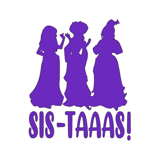 Sistahs Hocus Pocus Witch Vinyl Decal Sticker Halloween Horror Metaphysical