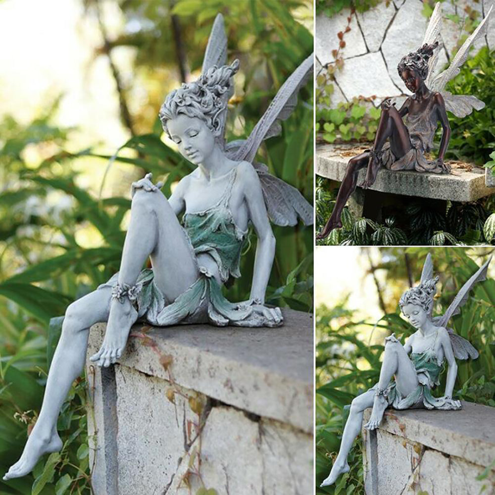 Sitting Fairy Statue for Garden