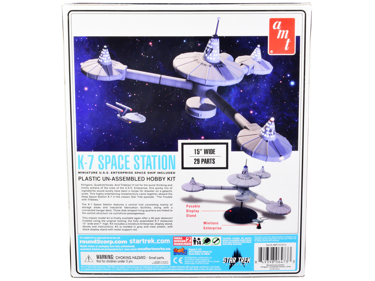 Skill 2 Model Kit K-7 Space Station "Star Trek" (1966-1969) TV Series 1/7600 Scale Model by AMT