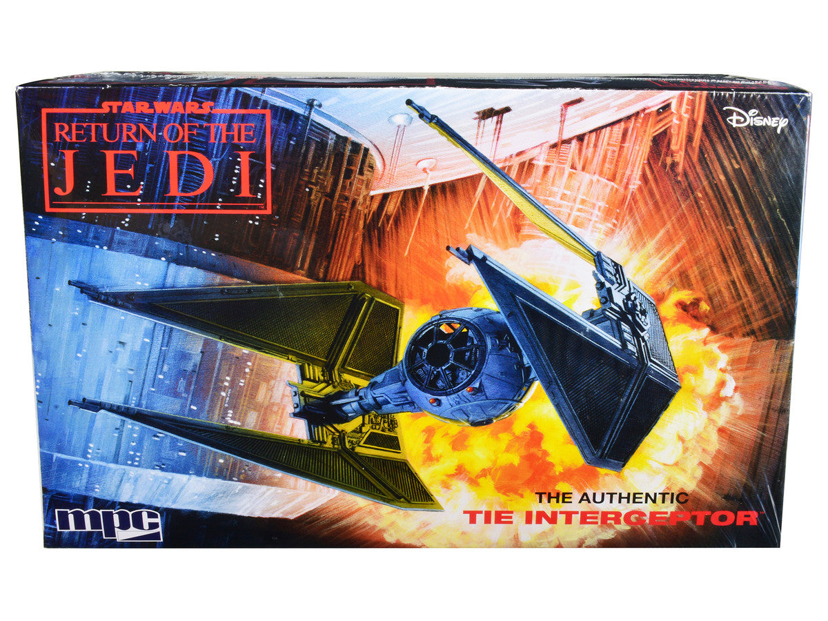 Skill 2 Model Kit Tie Interceptor Spacecraft "Star Wars: Return of the Jedi" (1983) Movie 1/48 Scale Model by MPC