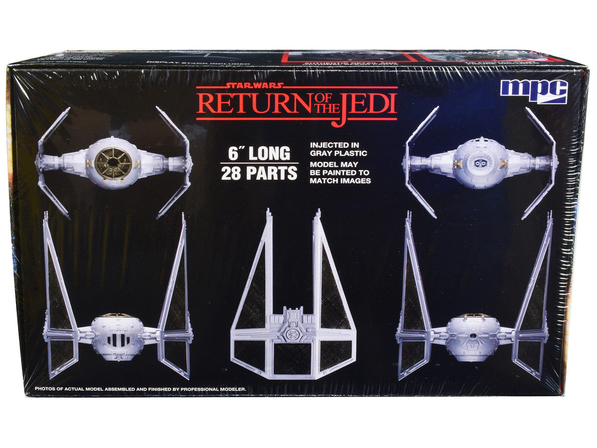 Skill 2 Model Kit Tie Interceptor Spacecraft "Star Wars: Return of the Jedi" (1983) Movie 1/48 Scale Model by MPC