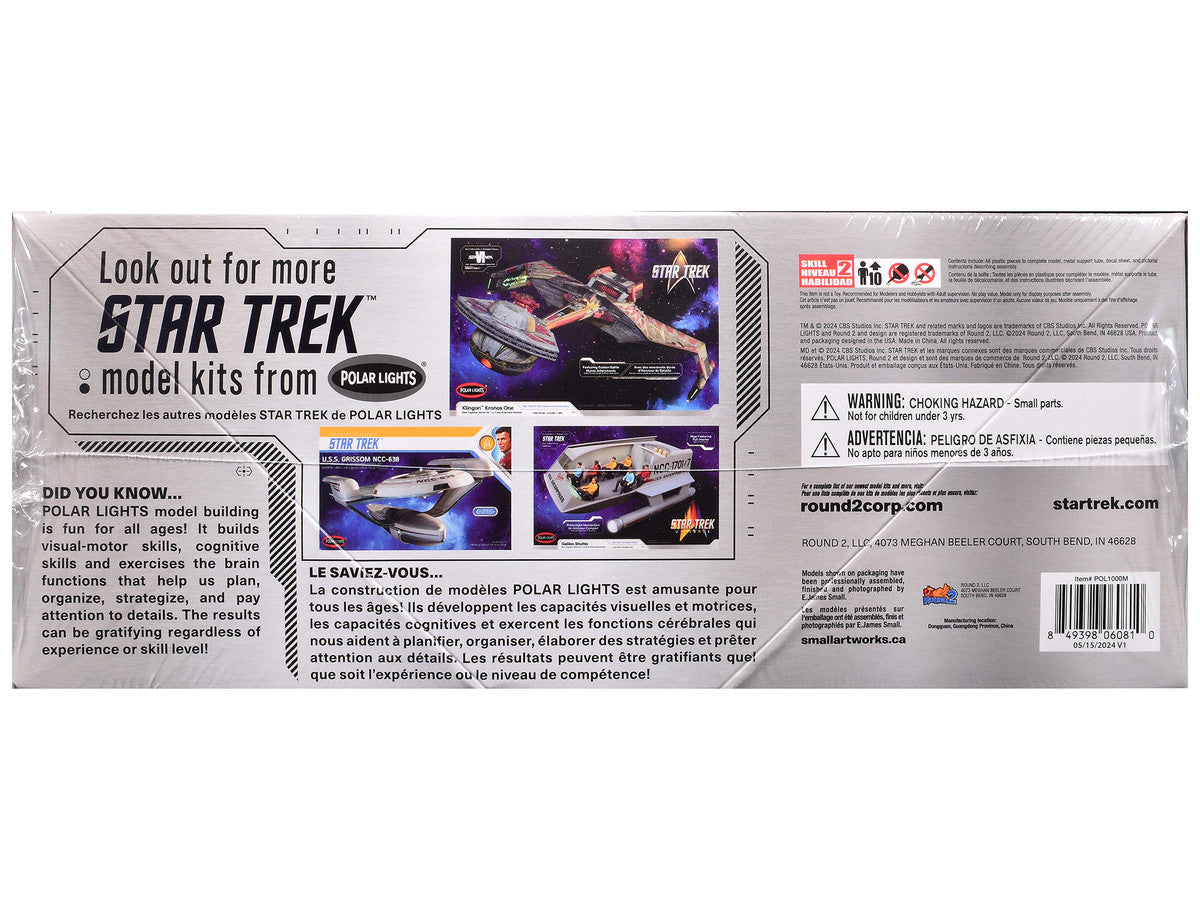 Skill 2 Model Kit U.S.S. Enterprise NCC-1701 Spaceship "Star Trek" (1966) TV Series 1/1000 Scale Model by Polar Lights