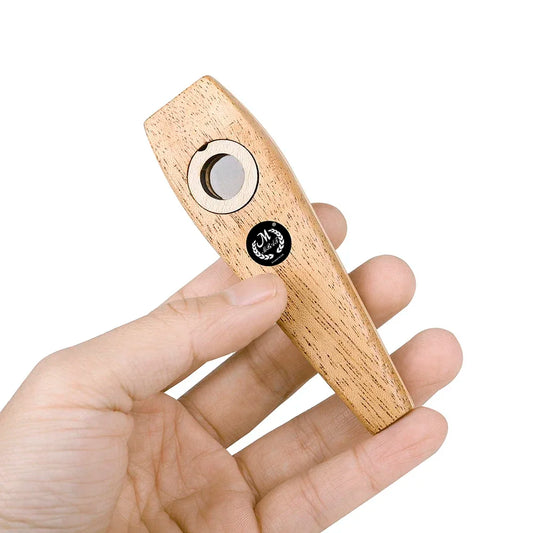 SLADE Wooden Kazoo Whistle Portable Woodwind Kazoo Beginner Gifts Musical Instrument for Party Flute Harmonica Guitar Companion