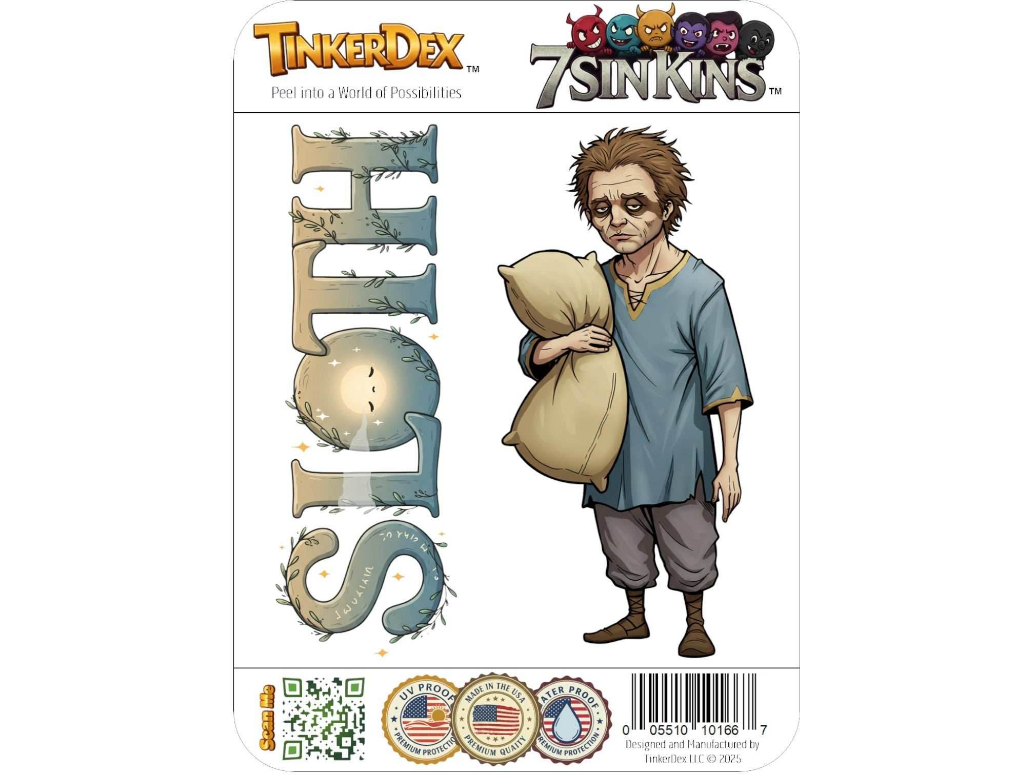 Sloth Acedia 7 Sinkins™ Vinyl Sticker – Personification of Sloth | Waterproof & UV-Proof - Sticker / Mini