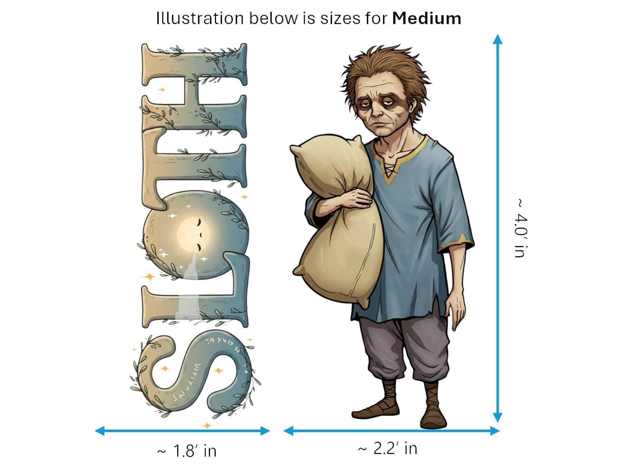 Sloth Acedia 7 Sinkins™ Vinyl Sticker – Personification of Sloth | Waterproof & UV-Proof - Sticker / Medium
