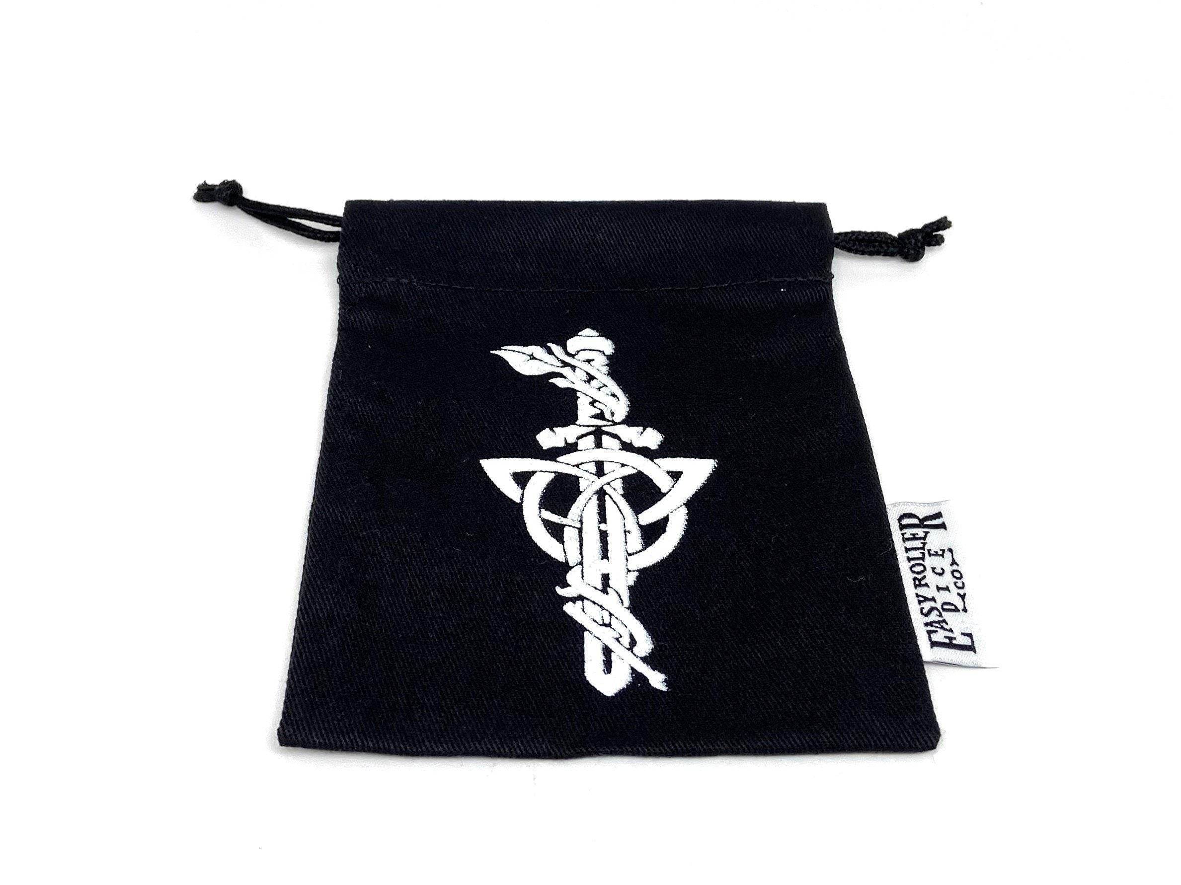 Small Cotton Twill Dice Bag - Dagger Design - 