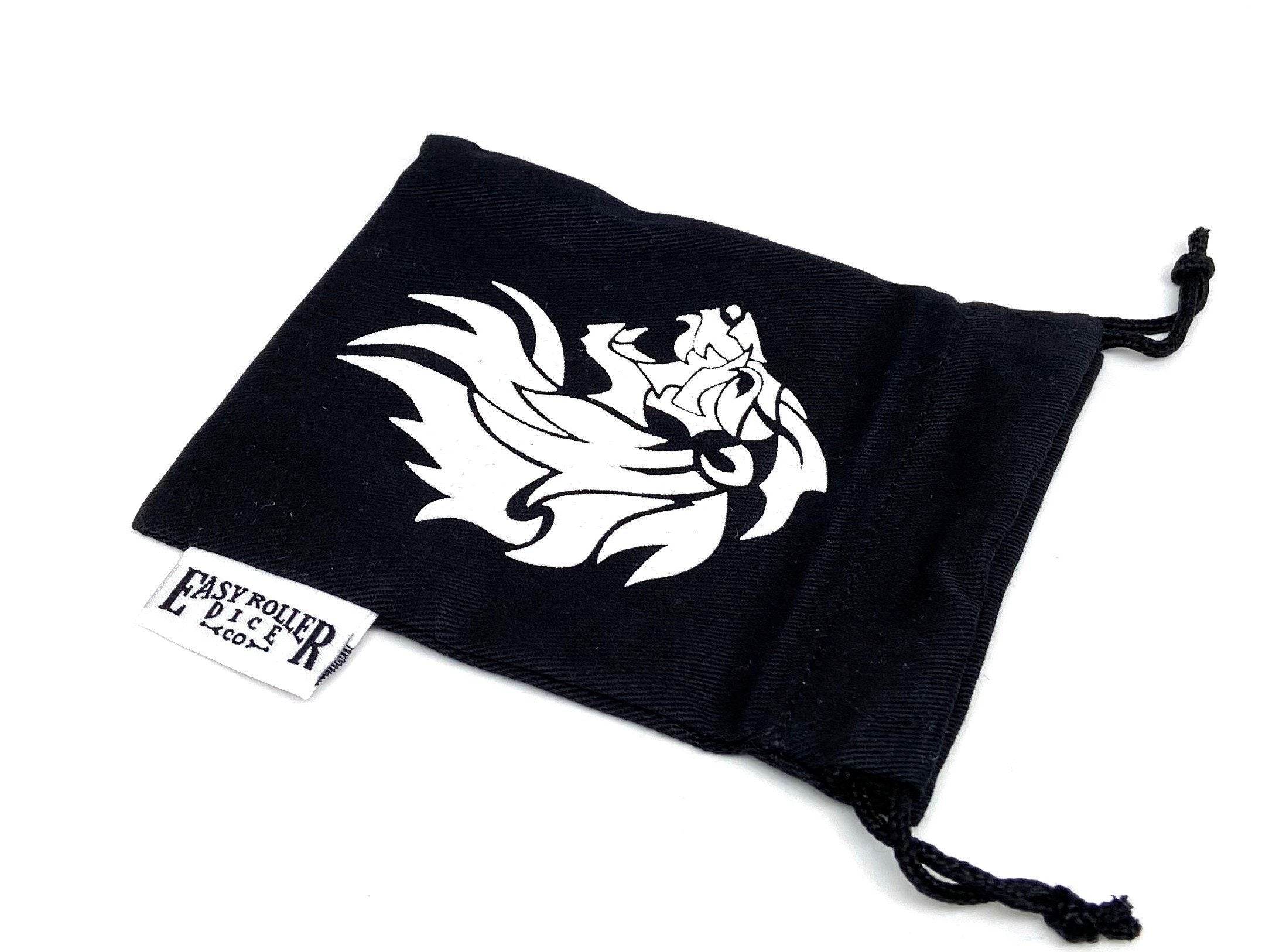 Small Cotton Twill Dice Bag - Lion Design - 