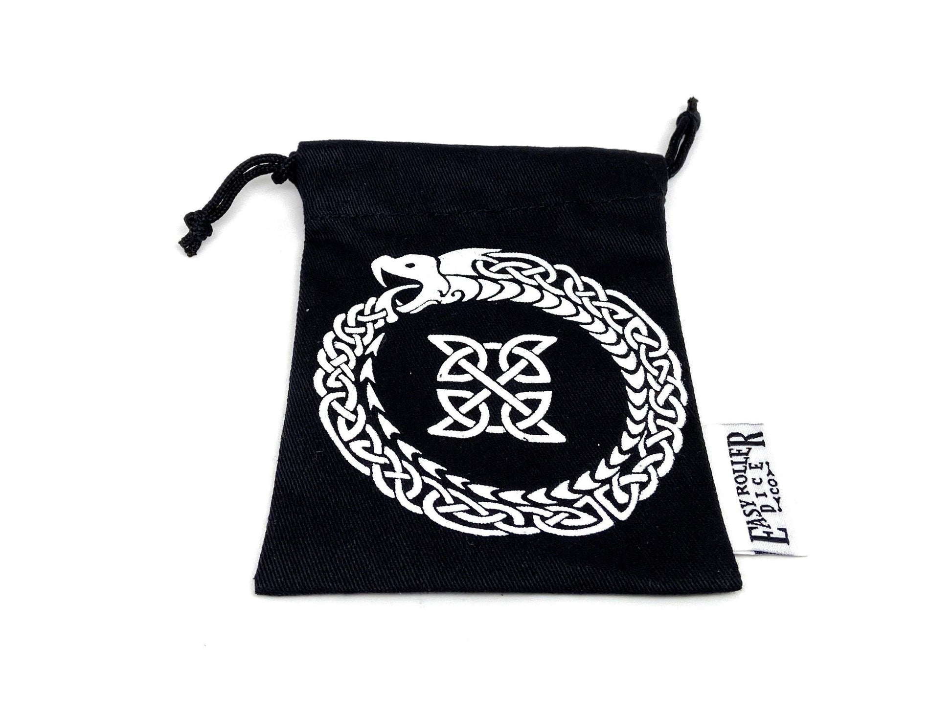 Small Cotton Twill Dice Bag - Ouroboros Design