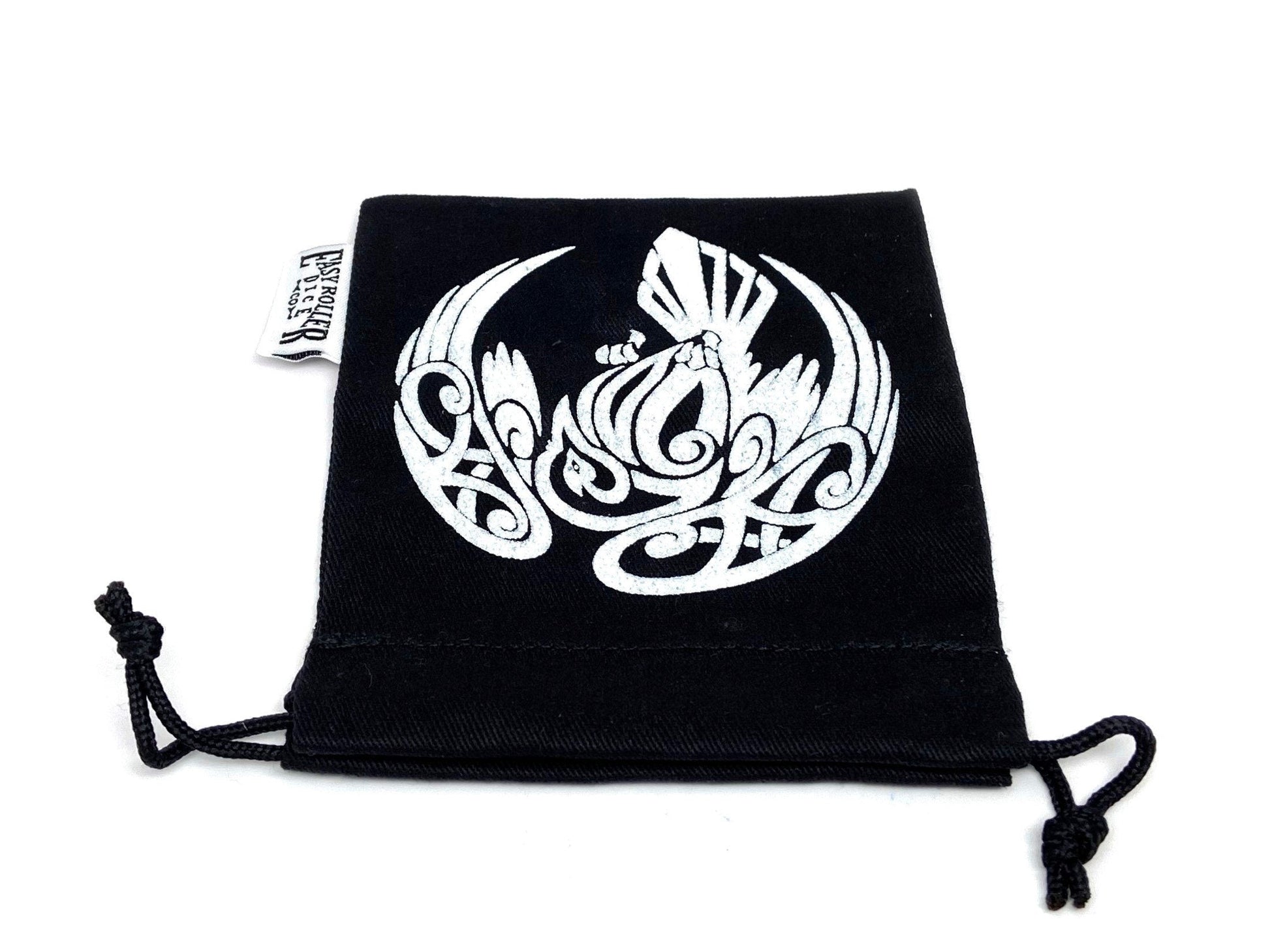 Small Cotton Twill Dice Bag - Raven Design