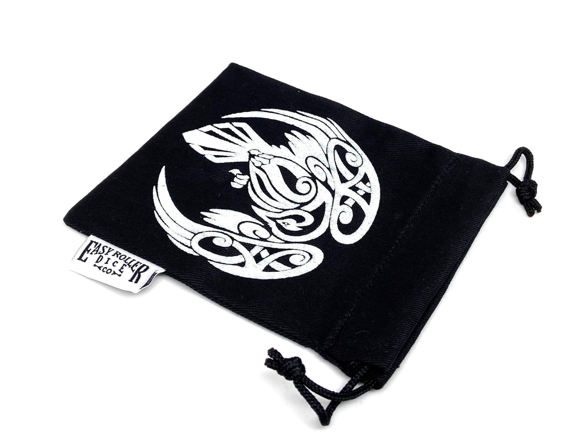 Small Cotton Twill Dice Bag - Raven Design