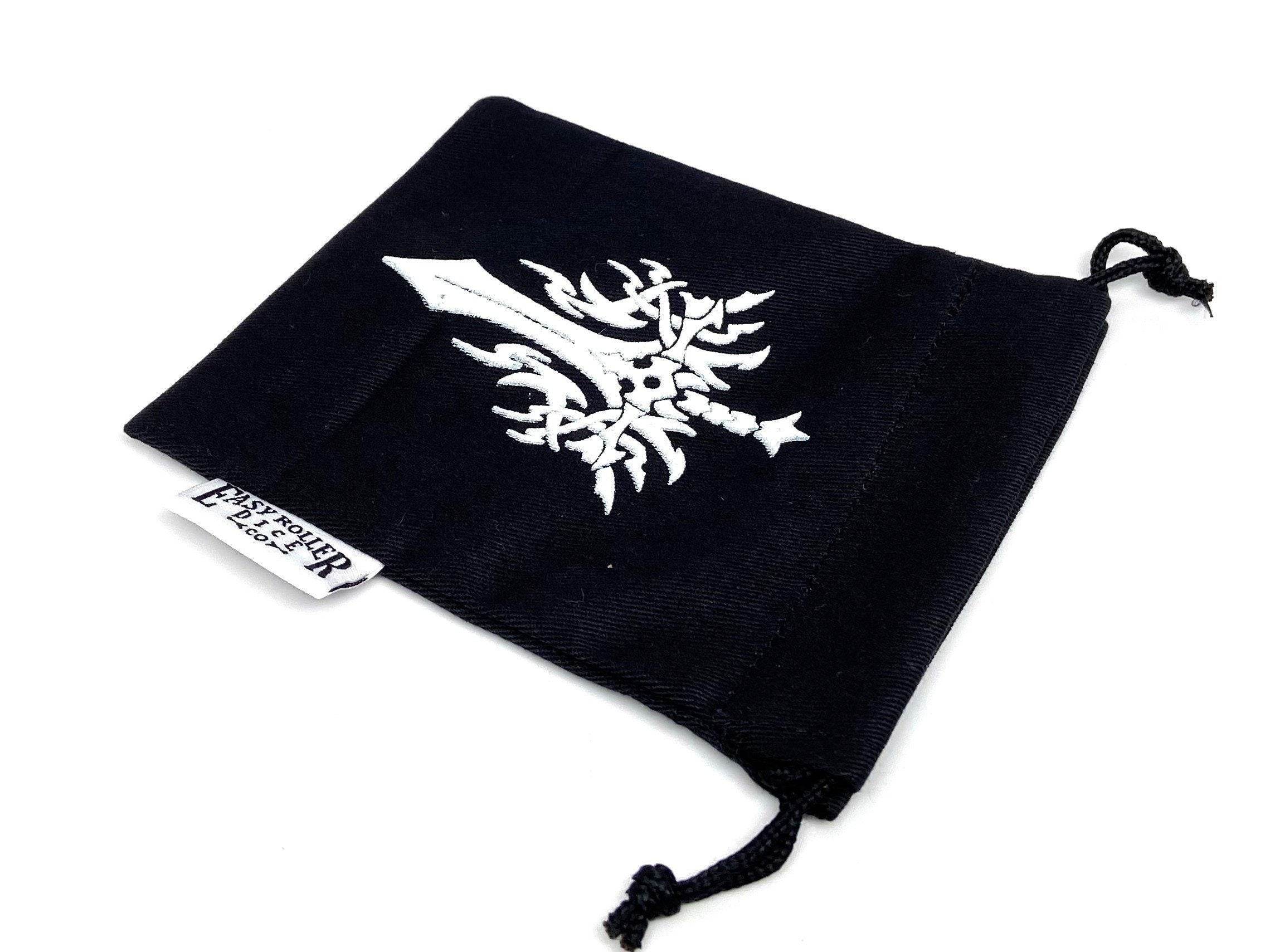 Small Cotton Twill Dice Bag - Sword Design - 