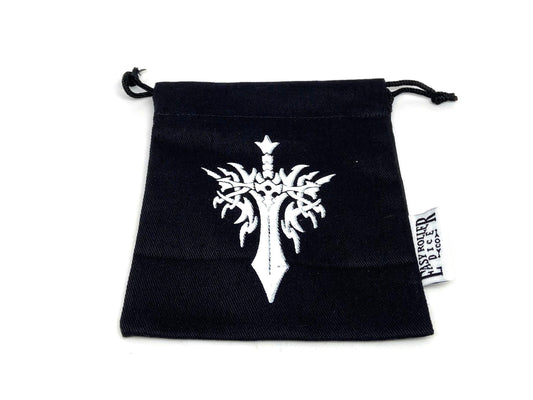 Small Cotton Twill Dice Bag - Sword Design