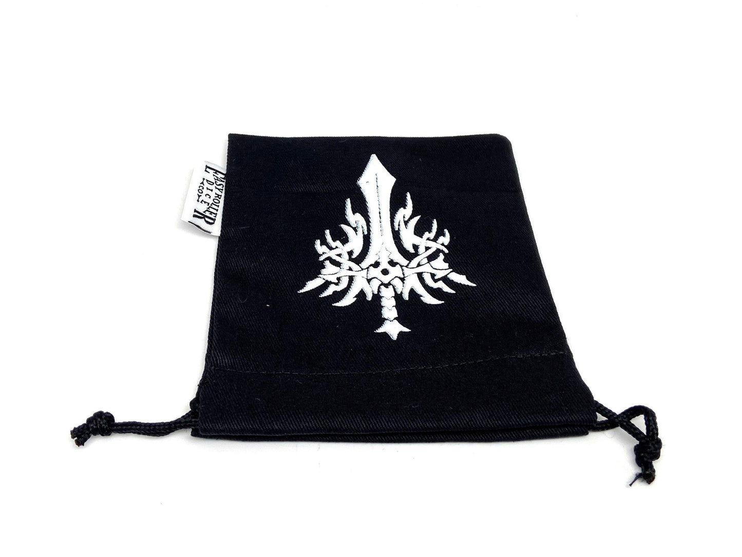 Small Cotton Twill Dice Bag - Sword Design