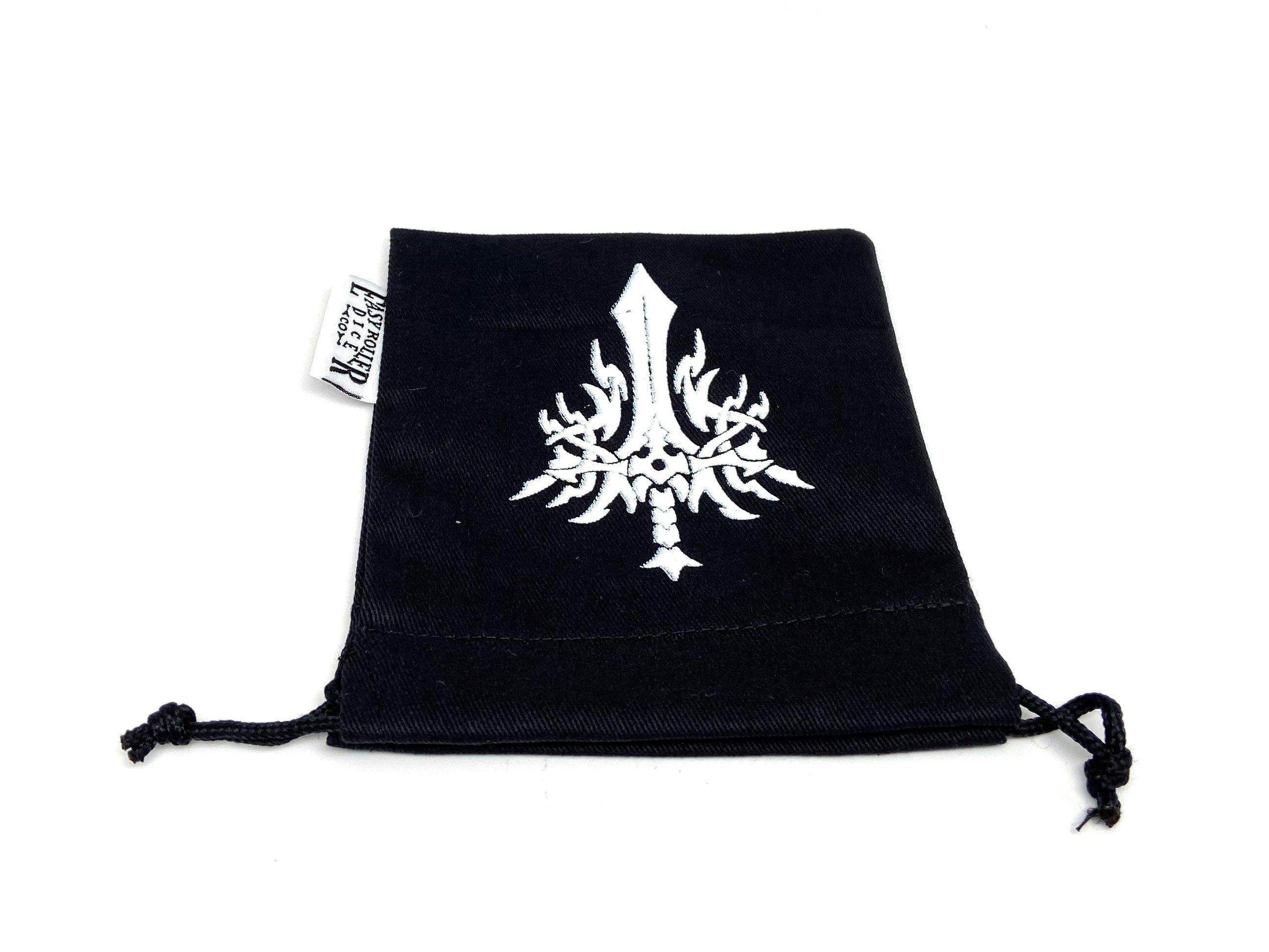 Small Cotton Twill Dice Bag - Sword Design - 