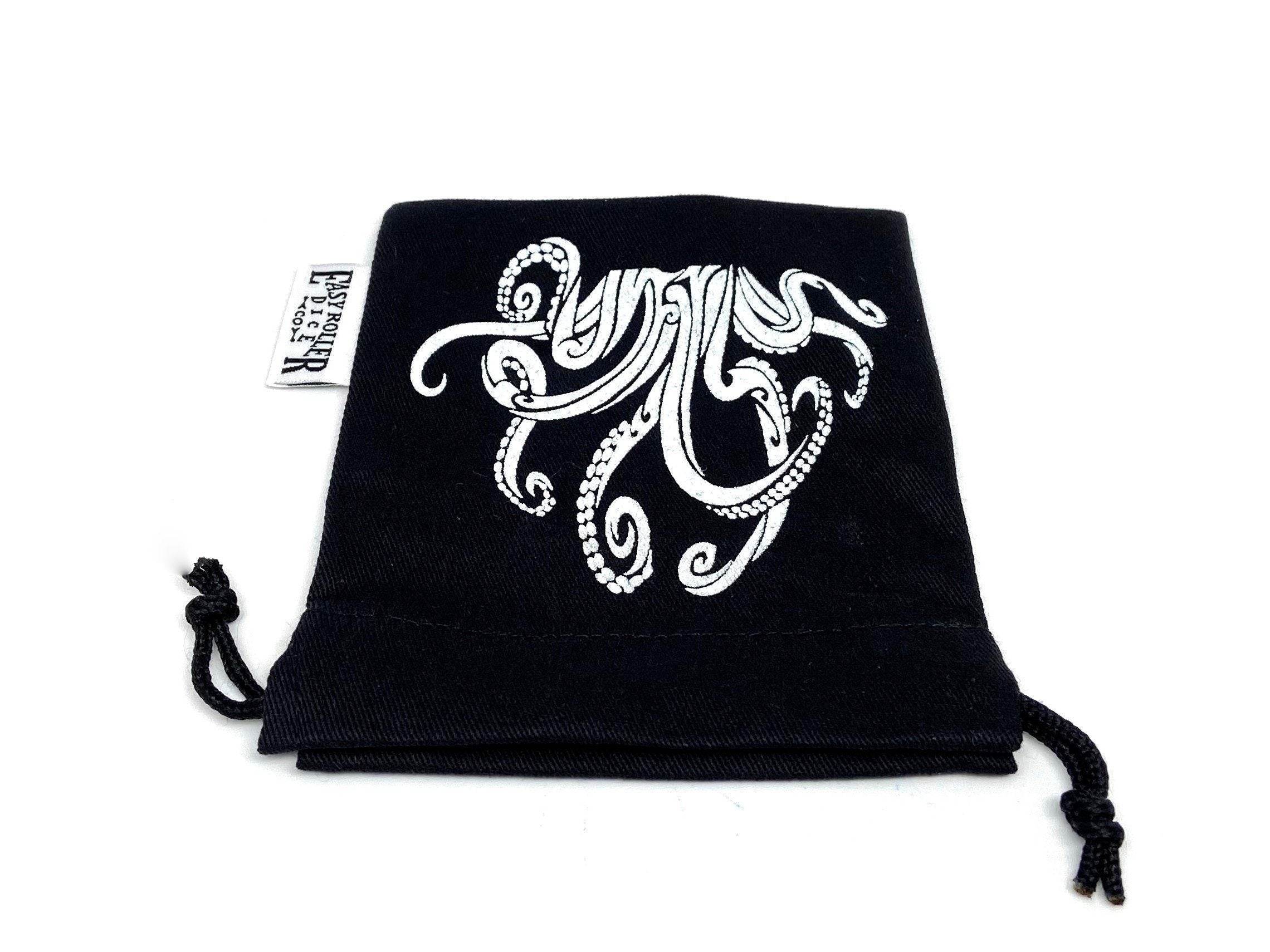 Small Cotton Twill Dice Bag - Tentacles Design - 