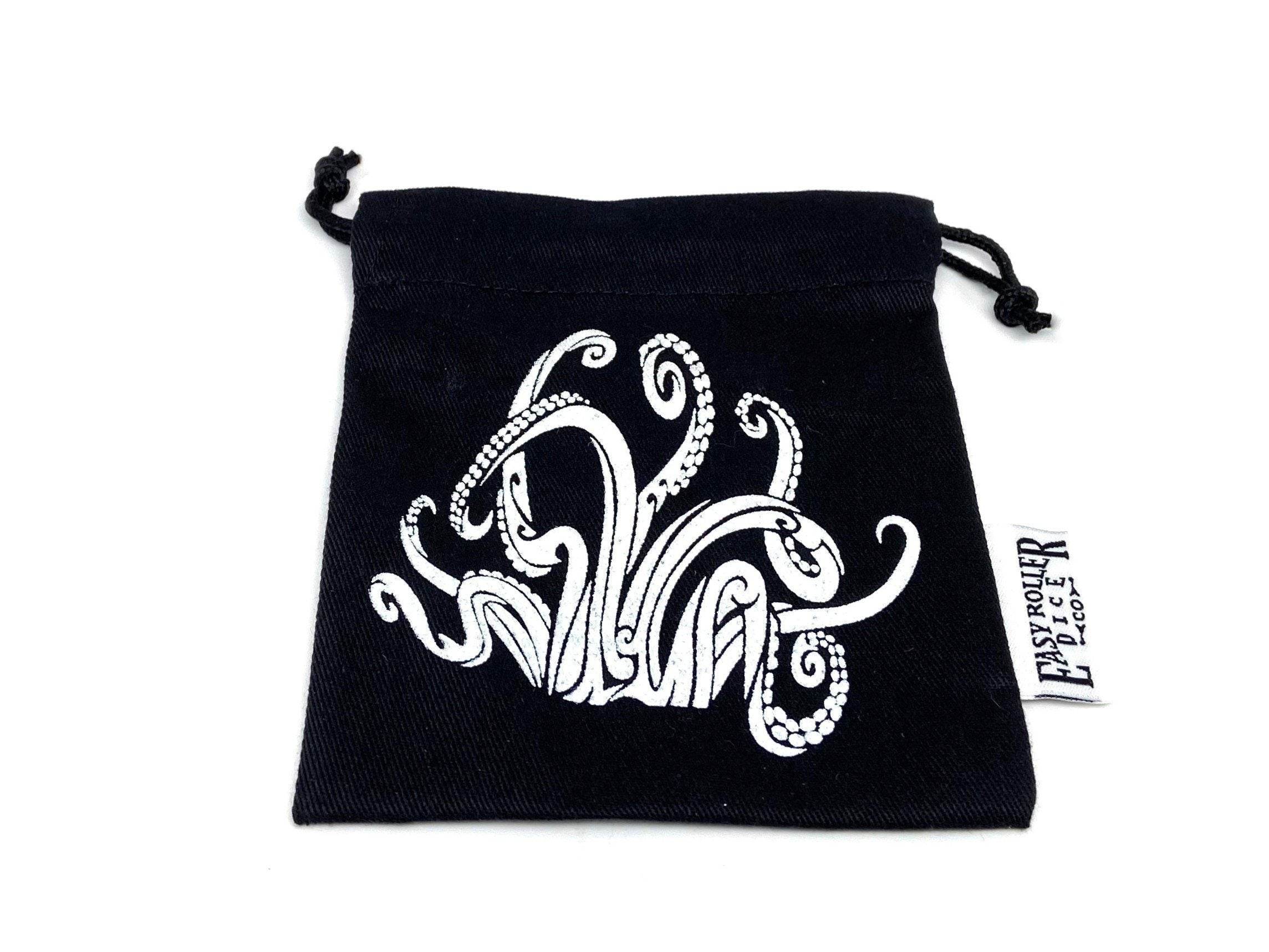 Small Cotton Twill Dice Bag - Tentacles Design - 