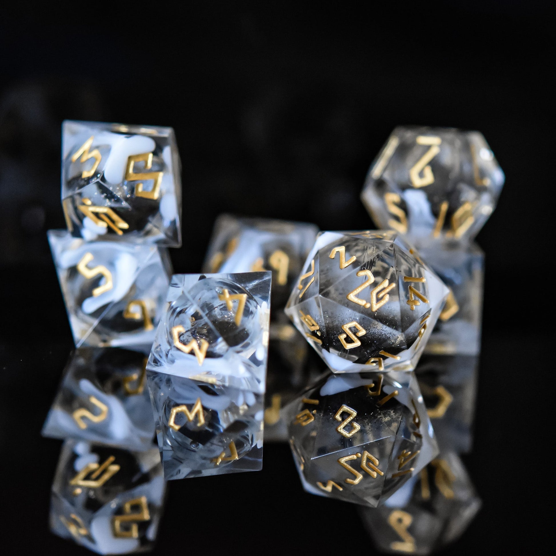 Smoke and Mirrors Liquid Core Dice Set