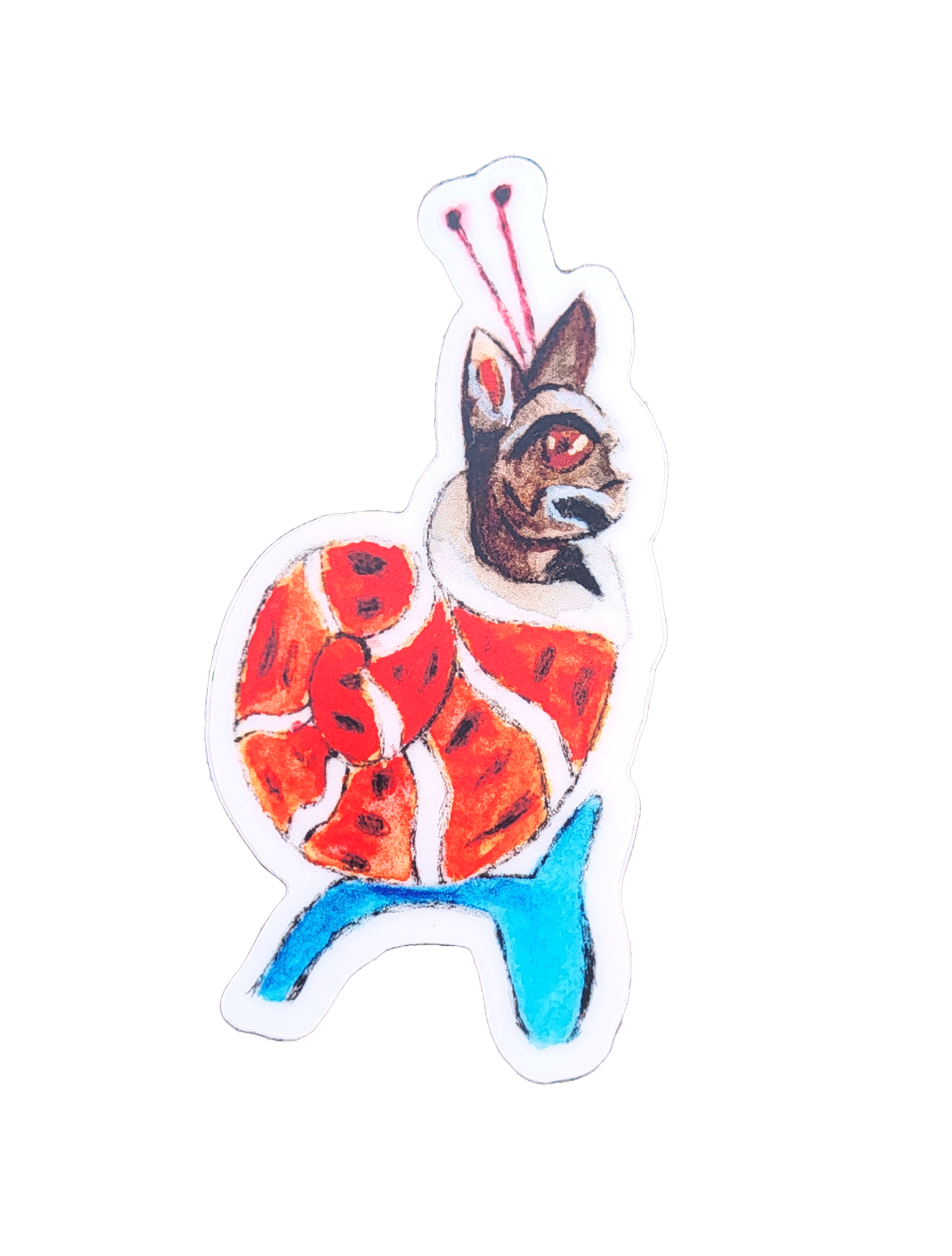 Medieval Snail Cat Sticker