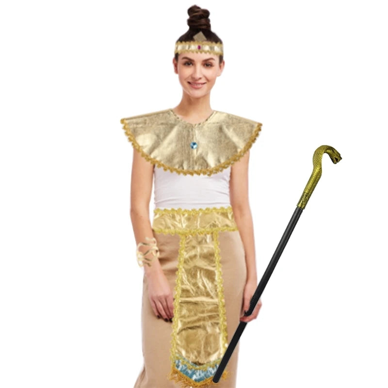 Snake Cobras Cane Pharaoh Scepter  Wizard Staff Halloween Cosplay Costume