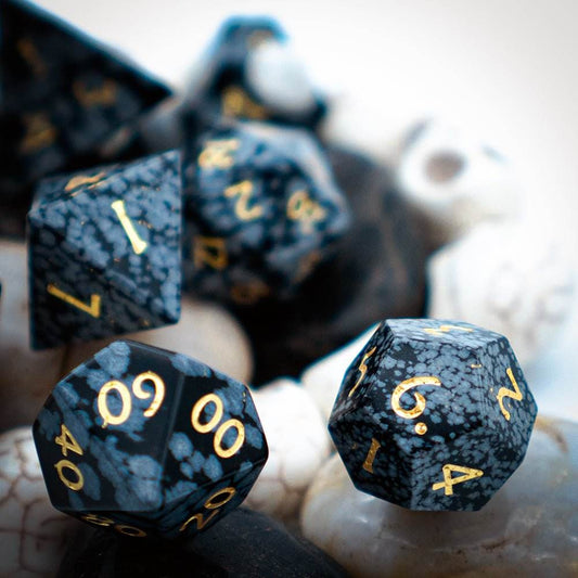 Snowflake Gemstone Dice Set - 