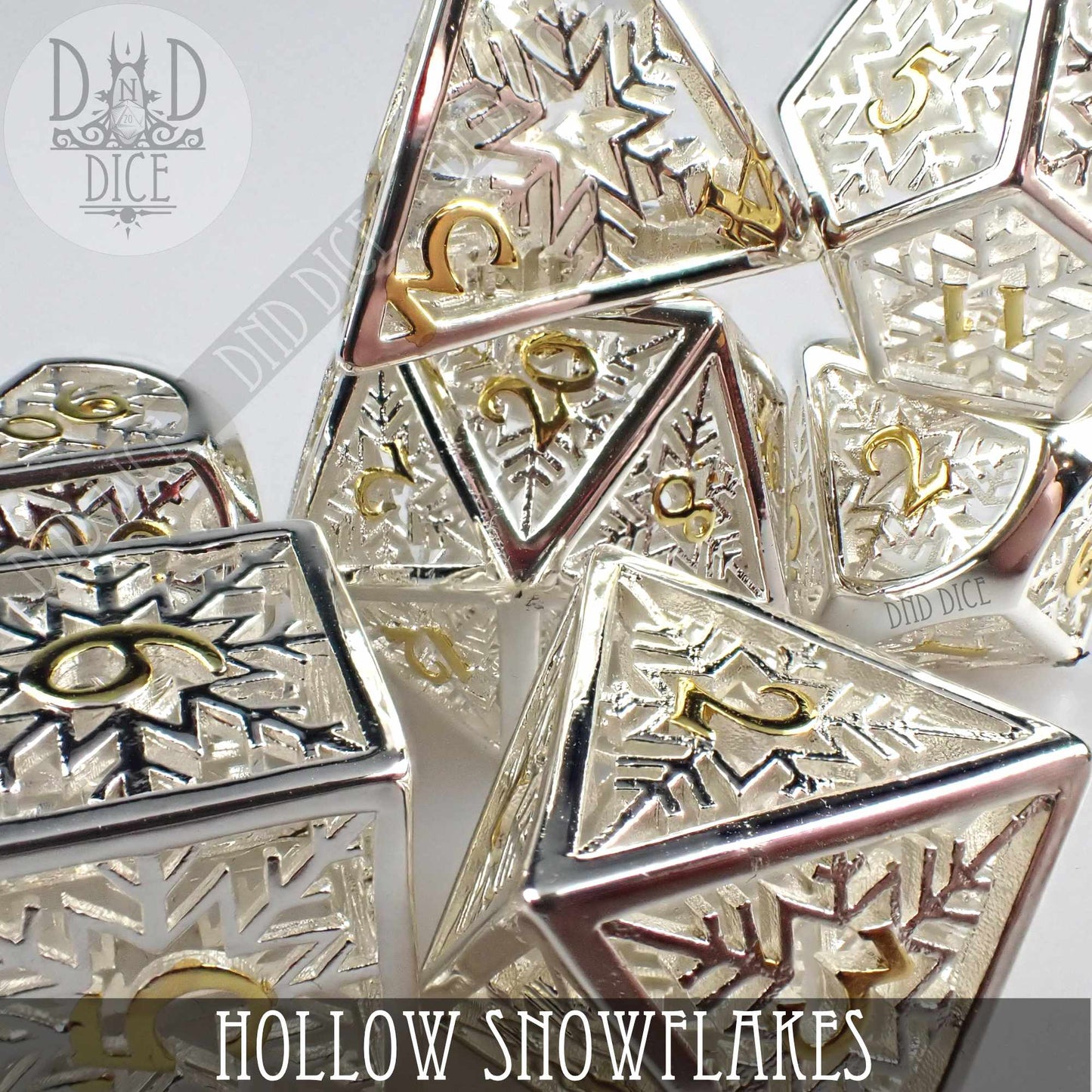 Snowflakes Metal Dice Set (Gift Box)