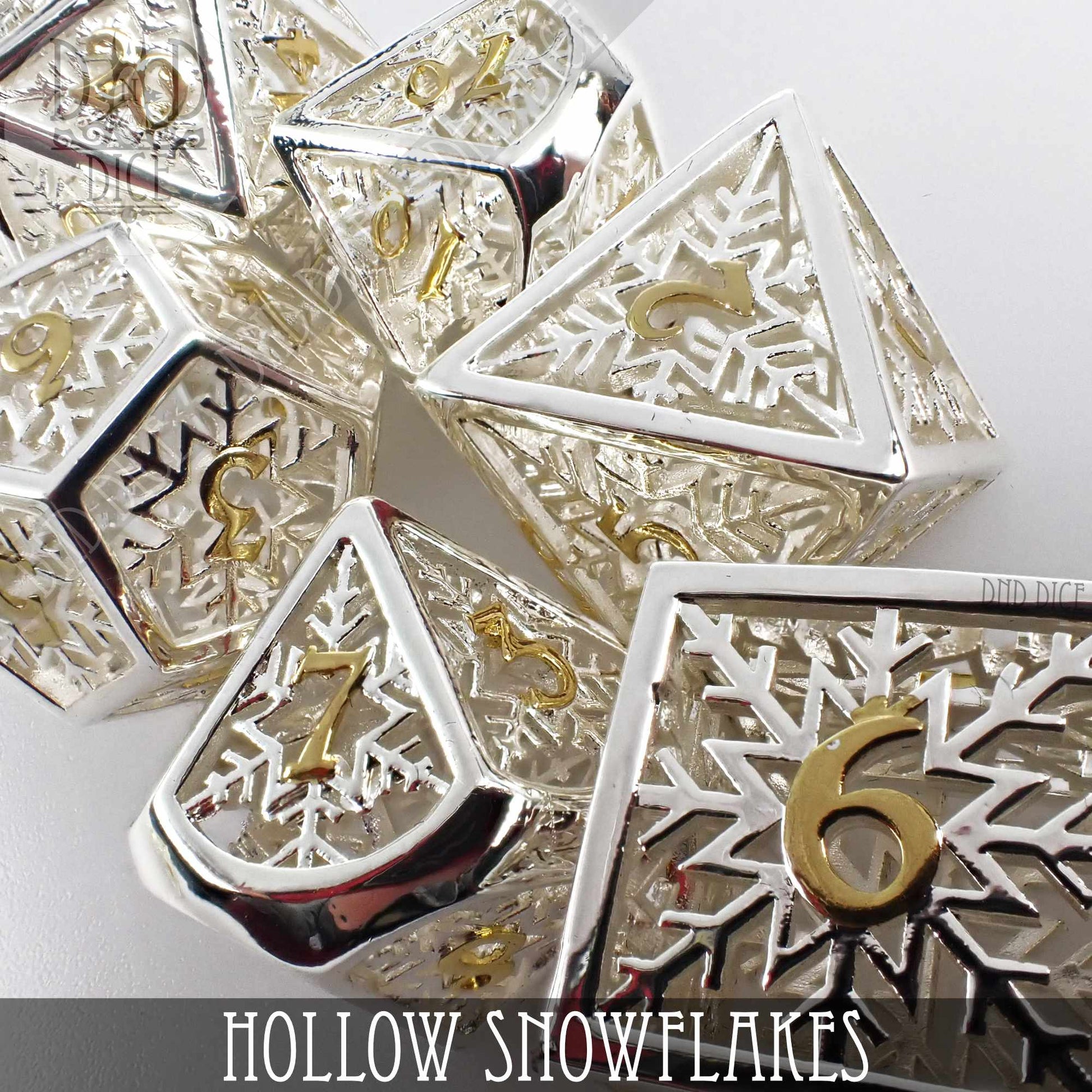 Snowflakes Metal Dice Set (Gift Box)