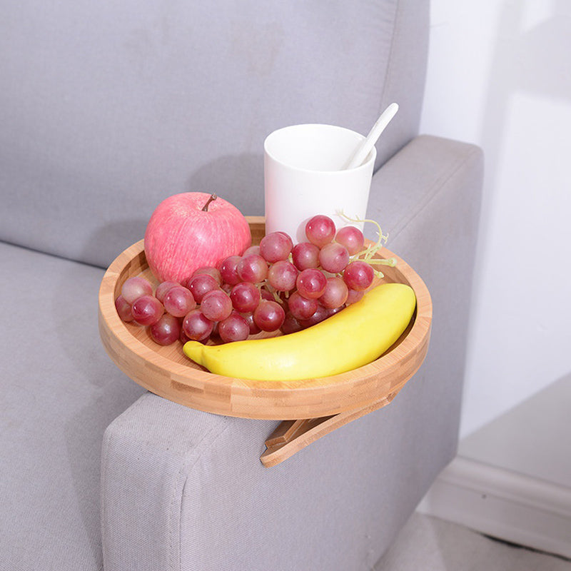 Sofa Dice Tray Table Natural Bamboo